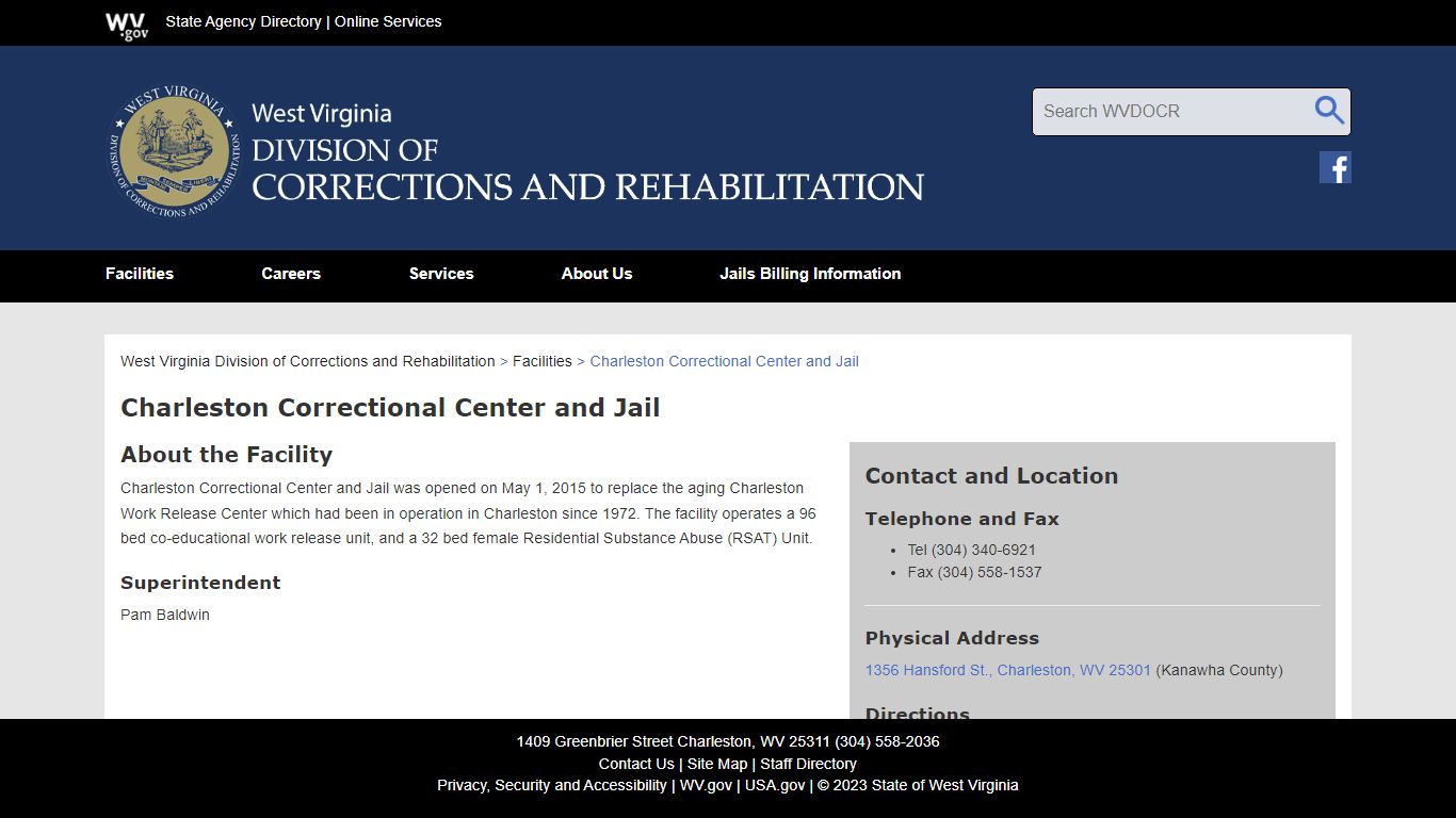 Charleston Correctional Center and Jail - West Virginia